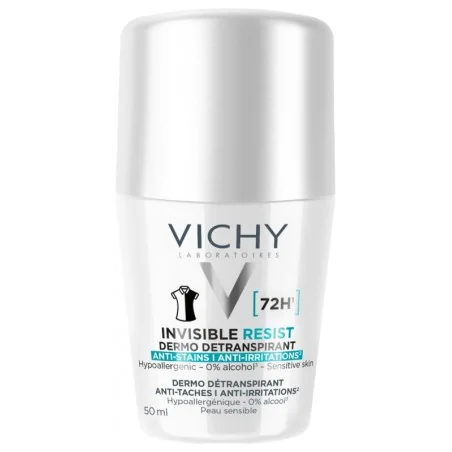VICHY DÉODORANT DERMO-DÉTRANSPIRANT INVISIBLE PROTECT 72H ANTI-TACHES ANTI-IRRITATIONS