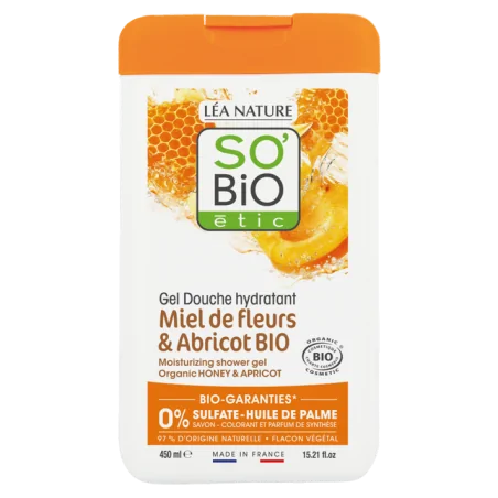 SO BIO GEL DOUCHE MIEL ABRICOT 450ML