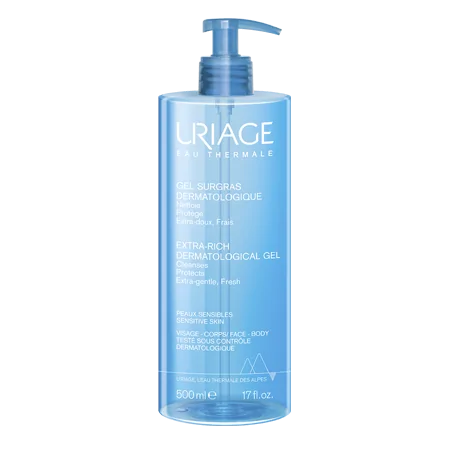 URIAGE GEL SURGRAS LIQUIDE DERMATOLOGIQUE 500ML GEL NETTOYANT MOUSSANT SANS SAVON