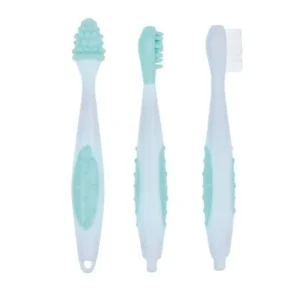 BÉBÉ CONFORT SET DE 3 BROSSES À DENTS + ÉTUI 0-36 MOIS