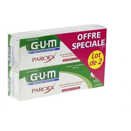 GUM COFFRET PAROEX DENTIFRICE LOT DE 2X75ML