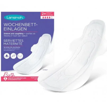 LANSINOH SERVIETTE MATERNITÉ 12 UNITÉS