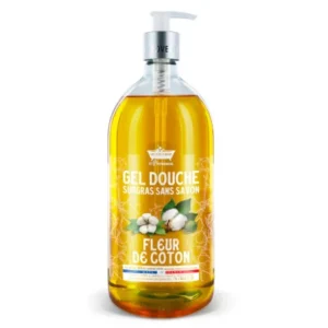 LES PETITS BAINS DE PROVENCE GEL DOUCHE FLEUR DE COTON FLACON 1 LITRE