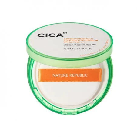 NATURE REPUBLIC GREEN DERMA CICA BIG SUN CUSHION SPF50+ PA++++ 25G