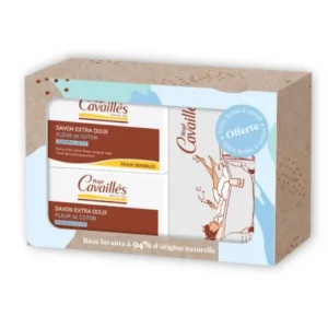 ROGE CAVAILLES SAVON PARFUME FLEUR DE COTON 250G X2 +BOITE OFFERTE