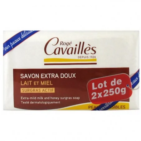 ROGÉ CAVAILLÈS SAVON PARFUME LAIT ET MIEL 250G X2