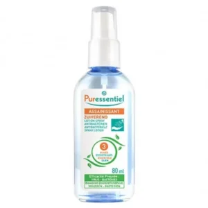 PURESSENTIEL ASSAINISSANT LOTION SPRAY ANTIBACTÉRIEN MAINS ET SURFACES 3 HE 80ML
