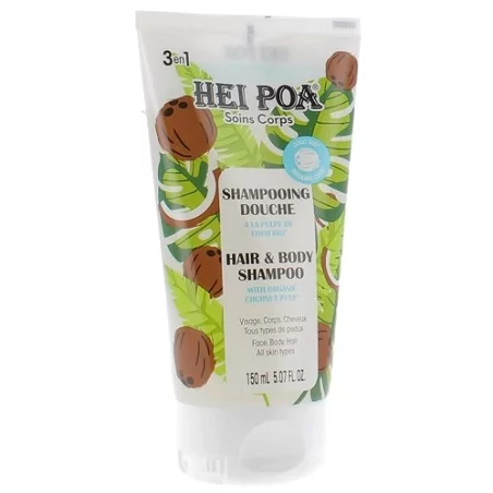 HEI POA SHAMPOOING DOUCHE A LA PULPE DE COCO BIO VISAGE,CORPS,CHEVEUX 150ML