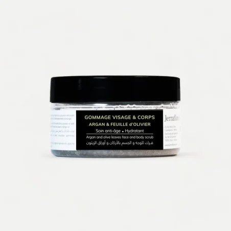JERRAFLORE GOMMAGE VISAGE & CORPS ARGAN & FEUILLE D'OLIVIER 90G