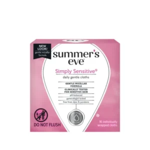 SUMMER’S EVE SIMPLY SENSITIVE CLEANSING 16 CLOTHS