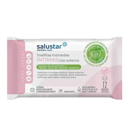 SALUSTAR LINGETTES HUMIDES HYGIÈNE INTIME 12 UNITÉS