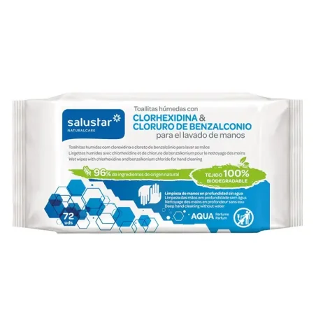 SALUSTAR LINGETTES CHLORHEXIDINE ET CHLORURE B72 UNITES