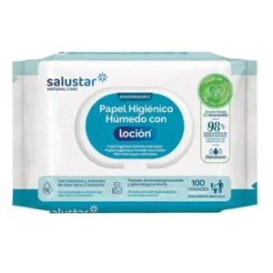 SALUSTAR PAPIER TOILETTE HUMIDE 100 UNITÉS