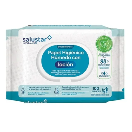 SALUSTAR PAPIER TOILETTE HUMIDE 100 UNITÉS