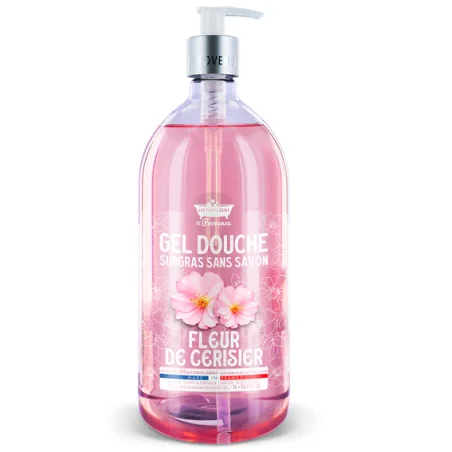 LES PETITS BAINS DE PROVENCE GEL DOUCHE FLEUR DE CERISIER 1L