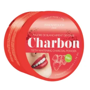 INNOVATOUCH POUDRE DE BLANCHIMENT DENTAIRE AU CHARBON PARFUM FRAISE 50G