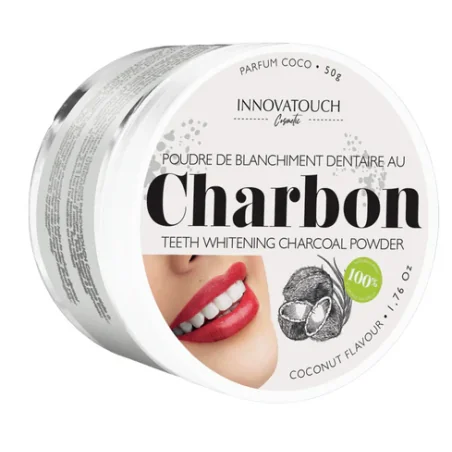 INNOVATOUCH POUDRE DE BLANCHIMENT DENTAIRE AU CHARBON PARFUM COCO 50G