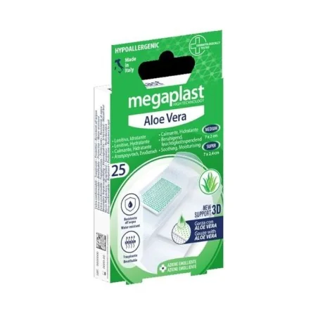 MEGAPLAST ALOE VERA PANSEMENT 3D HYDRATANTE BOITE DE 25 - 083502