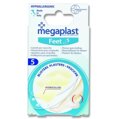 MEGAPLAST - PANSEMENTS HYDROCOLLOIDES AMPOULES – 5 PIÈCES - 130503