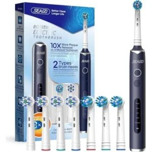SEAGO BROSSE À DENTS ÉLECTRIQUE AVEC 8 BROSSETTES