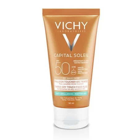 VICHY CAPITAL SOLEIL CRÉME ANTI-BRILLANCE TEINTÉE TOUCHER SEC 50 ML
