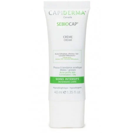 CAPIDERMA SEBIOCAP CRÈME VISAGE POUR PEAUX À TENDANCE ACNÉIQUE 40ML