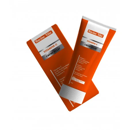 RACINE VITA VITAMINE-C ACIDE HYALURONIQUE POUDRE DE PERLE VITAMINE E CREME ECLAT