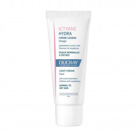DUCRAY CRÈME LÉGÈRE VISAGE CRÈME HYDRATANTE VISAGE PEAU SÈCHE ICTYANE HYDRA 40 ML