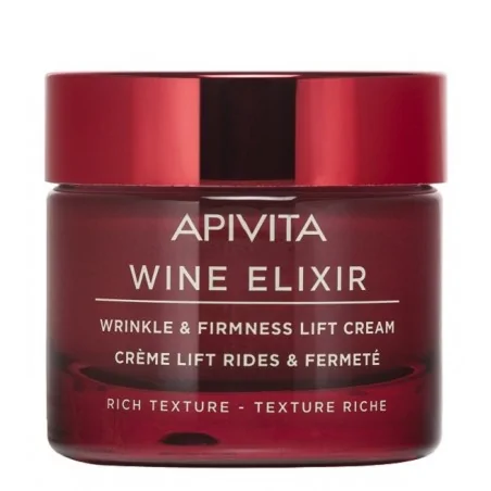 APIVITA WINE ELIXIR CRÈME LIFT RIDES & FERMETÉ – TEXTURE RICHE 50ML