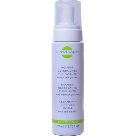 PHOTOWHITE MOUSSE NETTOYANTE PURIFIANTE ACNE ET PEAUX GRASSES 200ML