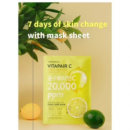 NATURE REPUBLIC VITAPAIR C 7DAYS WHITENING MASK SHEET 23G