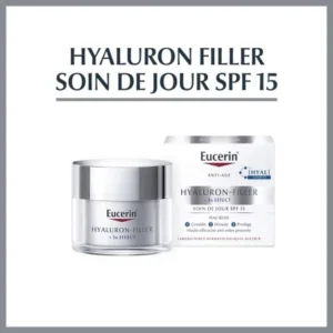 EUCERIN, HYALURON-FILLER +3X EFFECT. SOIN DE JOUR SPF 15, PEAUX SÈCHES, 50ML
