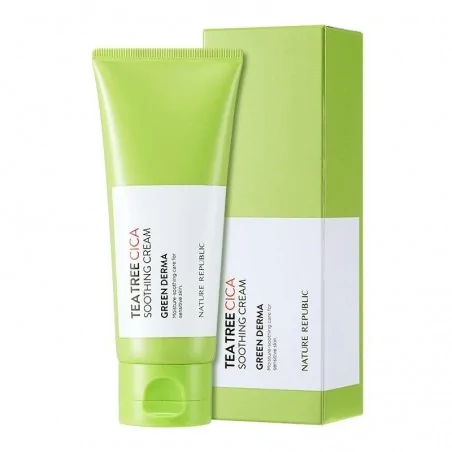 NATURE REPUBLIC GREEN DERMA TEA TREE CICA SOOTHING CREAM 100ML