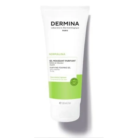 DERMINA NORMALINA GEL MOUSSANT PURIFIANT PEAUX MIXTES A GRASSES 200ML