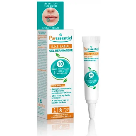 PURESSENTIEL SOS LABIAL GEL RÉPARATEUR 10 HE -5 ML