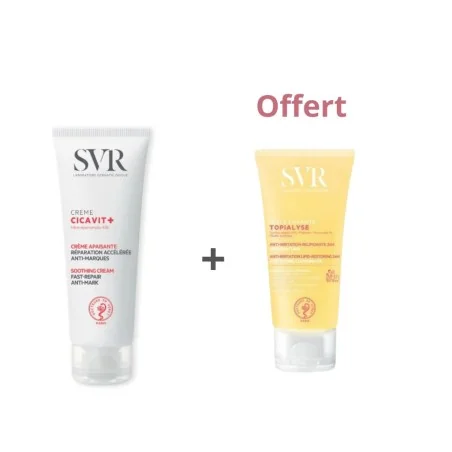 SVR CICAVIT + CRÈME APAISANTE 100ML + TOPIALYSE HUILE LAVANTE 50ML OFFERT