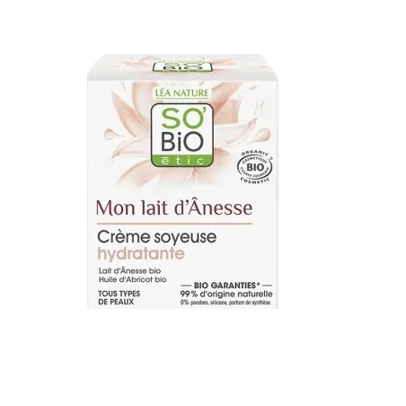 SO BIO CREME SOYEUSE HYDRATANTE TOUT TYPE DE PEAU 50ML AU LAIT D'ANESSE