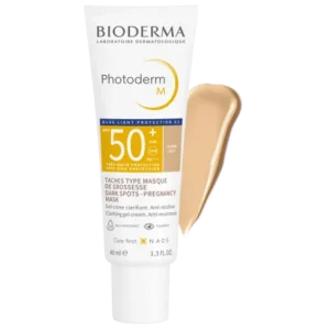 BIODERMA PHOTODERM M GEL-CRÈME SOLAIRE ANTI-TACHES CLARIFIANTE TEINTÉE CLAIRE SPF50 – 40ML