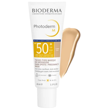 BIODERMA PHOTODERM M GEL-CRÈME SOLAIRE ANTI-TACHES CLARIFIANTE TEINTÉE CLAIRE SPF50 – 40ML