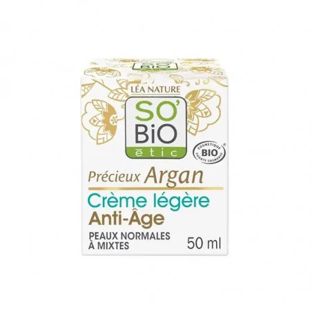 SO BIO CRÈME LÉGÈRE ANTI AGE JOUR ARGAN 50 ML
