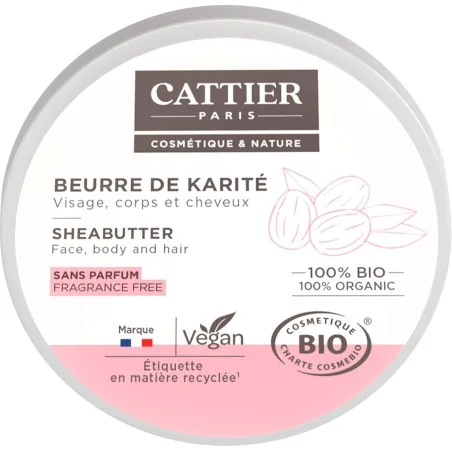 CATTIER BEURRE DE KARITE - NATURE 100G