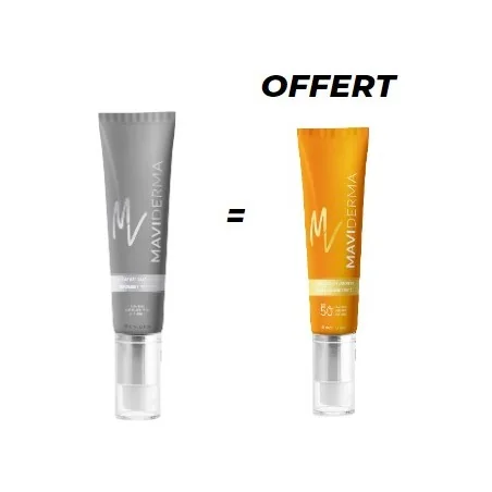 MAVIDERMA CREME DEPIGMENTANTE 50ML ACHETE + ECRAN SOLAIRE TEINTE SPF50+ 50ML OFFERT
