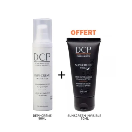 DCP DEPI CRÈME HEXA ACTIFS 6 DÉPIGMENTE ACTIF 50ML + DCP SUNSCREEN SPF50+ 50ML OFFERT