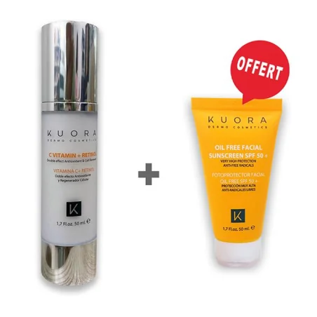 KUORA PACK SERUM GLOBAL VITAMINE C+RETINOL + ECRAN OIL FREE SPF50+