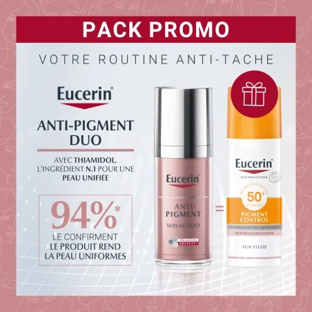 EUCERIN ANTI PIGMENT SÉRUM DUO 30ML ACHETE + EUCERIN ECRAN ANTI PIGMENT SPF50+ OFFERT