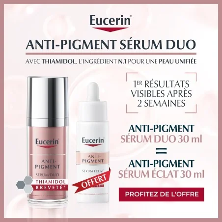 EUCERIN ANTI PIGMENT SÉRUM DUO 30ML ACHETE + ANTI-PIGMENT SERUM ECLAT-30ML OFFERT