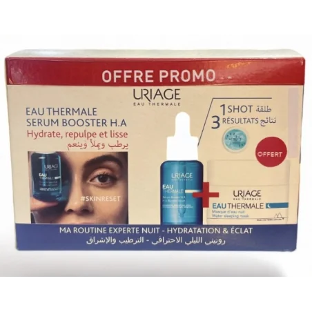 URIAGE EAU THERMALE SÉRUM BOOSTER H.A 30ML + MASQUE DE NUIT 50ML OFFERT