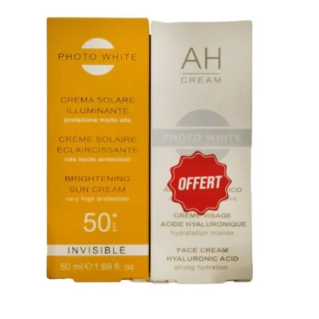 PHOTO WHITE ECRAN INVISIBLE SPF 50+ ACHETE + AH CREAM 30ML OFFERT