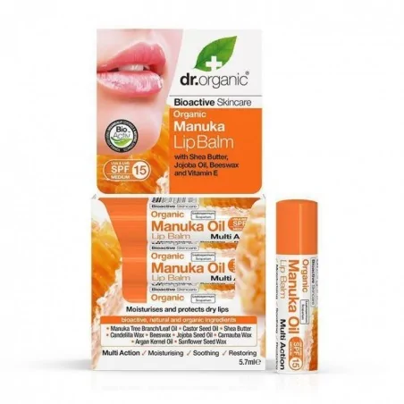DR. ORGANIC BAUME À LÈVRES AU MIEL DE MANUKA 5.7 ML