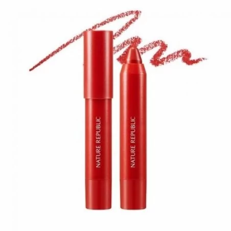 NATURE REPUBLIC BY FLOWER ECO CRAYON LIP VELVET 03 HIBISCUS